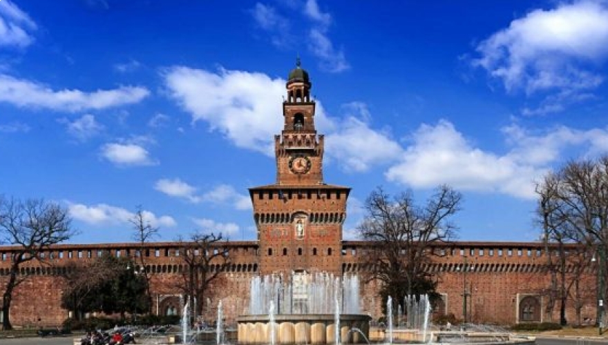 Car rental with driver Sforzesco Castle Milan